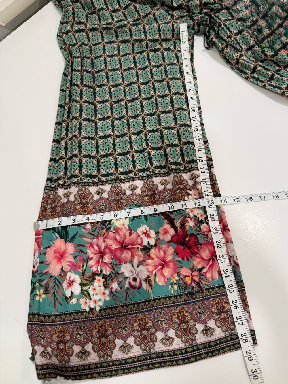 FARM Rio x Anthropologie "Honolulu" Geo Floral Wide Leg Jumpsuit Size Small - Picture 9 of 12